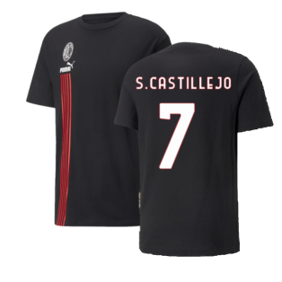 2022-2023 AC Milan FtblCulture Tee (Black) (S.CASTILLEJO 7)