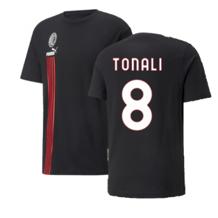 2022-2023 AC Milan FtblCulture Tee (Black) (TONALI 8)