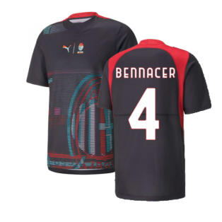 2022-2023 AC Milan Gameday Jersey (Black) (BENNACER 4)
