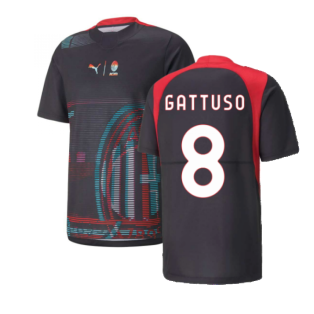 2022-2023 AC Milan Gameday Jersey (Black) (GATTUSO 8)