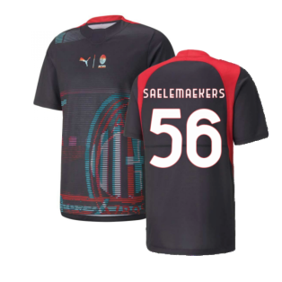 2022-2023 AC Milan Gameday Jersey (Black) (SAELEMAEKERS 56)