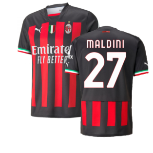 2022-2023 AC Milan Home Shirt (MALDINI 27)