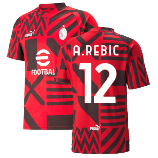 2022-2023 AC Milan Pre-Match Jersey (Red) (A.REBIC 12)