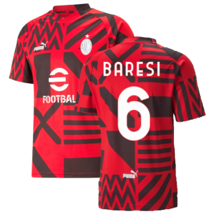 2022-2023 AC Milan Pre-Match Jersey (Red) (BARESI 6)