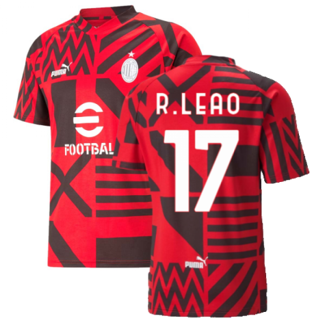 2022-2023 AC Milan Pre-Match Jersey (Red) (R LEAO 17)