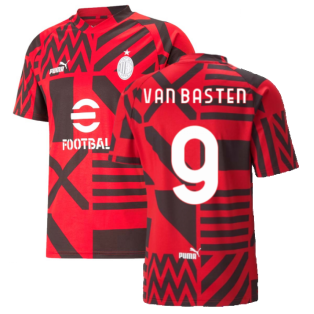 2022-2023 AC Milan Pre-Match Jersey (Red) (VAN BASTEN 9)