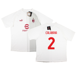 2022-2023 AC Milan Pre-Match Shirt (White-Red) (CALABRIA 2)