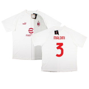 2022-2023 AC Milan Pre-Match Shirt (White-Red) (MALDINI 3)