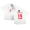 2022-2023 AC Milan Pre-Match Shirt (White-Red) (ROMAGNOLI 13)