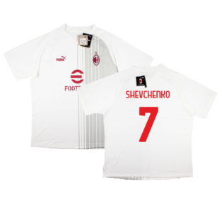 2022-2023 AC Milan Pre-Match Shirt (White-Red) (SHEVCHENKO 7)