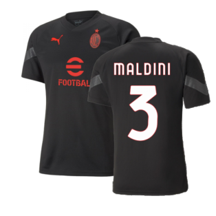 2022-2023 AC Milan Training Jersey (Black) - Kids (MALDINI 3)