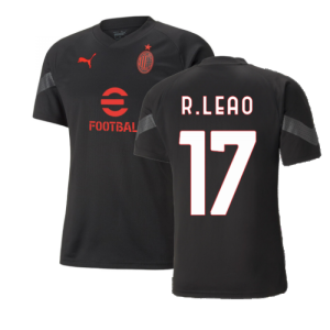 2022-2023 AC Milan Training Jersey (Black) - Kids (R LEAO 17)