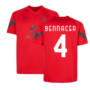 2022-2023 AC Milan Training Jersey (Red) (BENNACER 4)