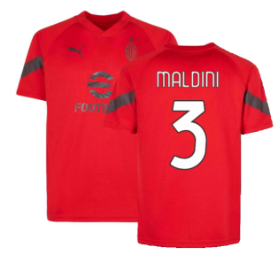 2022-2023 AC Milan Training Jersey (Red) - Kids (MALDINI 3)