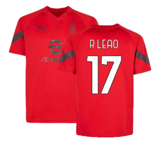 2022-2023 AC Milan Training Jersey (Red) - Kids (R LEAO 17)