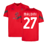 2022-2023 AC Milan Training Jersey (Red) (MALDINI 27)