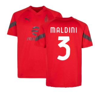 2022-2023 AC Milan Training Jersey (Red) (MALDINI 3)