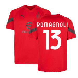 2022-2023 AC Milan Training Jersey (Red) (ROMAGNOLI 13)