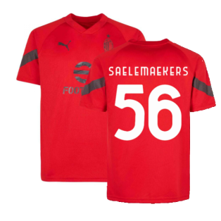2022-2023 AC Milan Training Jersey (Red) (SAELEMAEKERS 56)