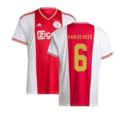 2022-2023 Ajax Home Shirt (VAN DE BEEK 6)
