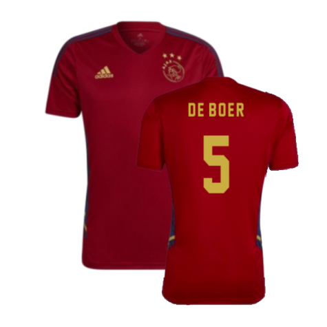 2022-2023 Ajax Training Jersey (Red) (DE BOER 5)