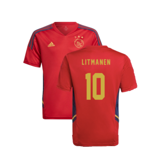 2022-2023 Ajax Training Jersey (Red) - Kids (LITMANEN 10)