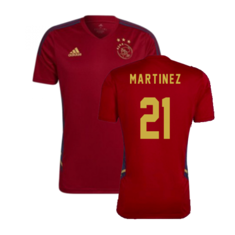 2022-2023 Ajax Training Jersey (Red) (MARTINEZ 21)
