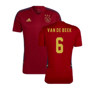 2022-2023 Ajax Training Jersey (Red) (VAN DE BEEK 6)