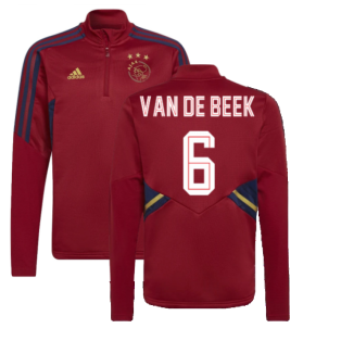 2022-2023 Ajax Training Top (Red) - Kids (VAN DE BEEK 6)