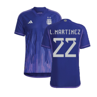 2022-2023 Argentina Authentic Away Shirt (L.MARTINEZ 22)