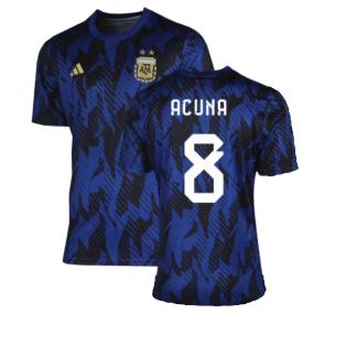 2022-2023 Argentina Pre-Match Shirt (Blue) (ACUNA 8)