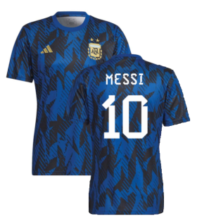 2022-2023 Argentina Pre-Match Shirt (Blue) - Kids (MESSI 10)