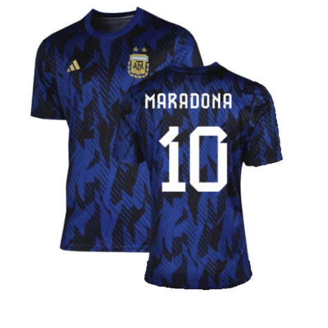 2022-2023 Argentina Pre-Match Shirt (Blue) (MARADONA 10)