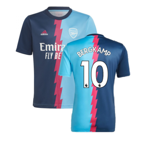 2022-2023 Arsenal Pre-Match Jersey (Blue) (BERGKAMP 10)