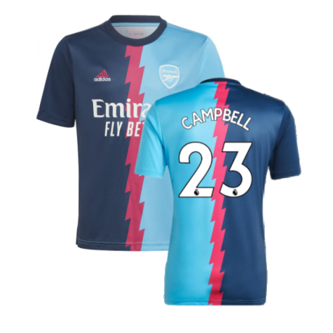 2022-2023 Arsenal Pre-Match Jersey (Blue) (CAMPBELL 23)