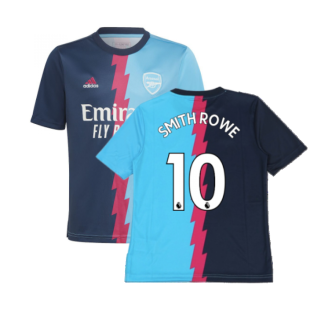 2022-2023 Arsenal Pre-Match Jersey (Blue) - Kids (SMITH ROWE 10)