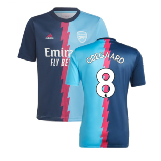 2022-2023 Arsenal Pre-Match Jersey (Blue) (ODEGAARD 8)
