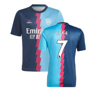 2022-2023 Arsenal Pre-Match Jersey (Blue) (SAKA 7)