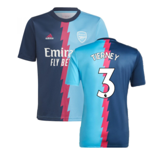 2022-2023 Arsenal Pre-Match Jersey (Blue) (TIERNEY 3)