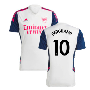 2022-2023 Arsenal Training Jersey (White) (BERGKAMP 10)