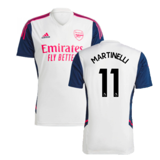 2022-2023 Arsenal Training Jersey (White) (MARTINELLI 11)