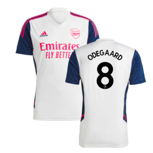2022-2023 Arsenal Training Jersey (White) (ODEGAARD 8)