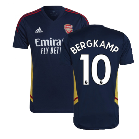 2022-2023 Arsenal Training Shirt (Navy) (BERGKAMP 10)