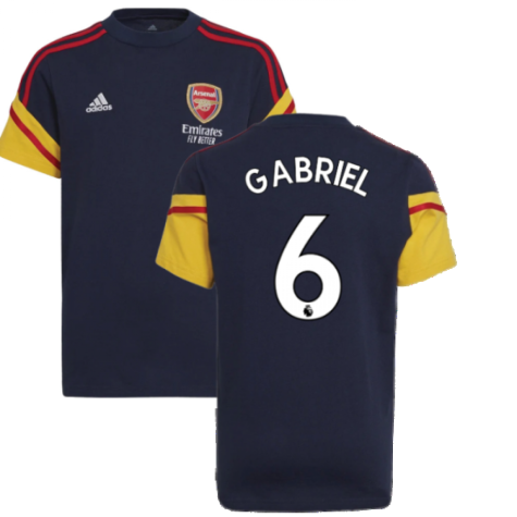 2022-2023 Arsenal Training Tee (Navy) (GABRIEL 6)