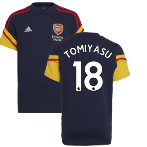 2022-2023 Arsenal Training Tee (Navy) (TOMIYASU 18)