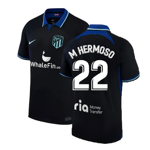 2022-2023 Atletico Madrid Away Shirt (M HERMOSO 22) 2022-2023 Atletico Madrid Away Shirt (M HERMOSO 22)