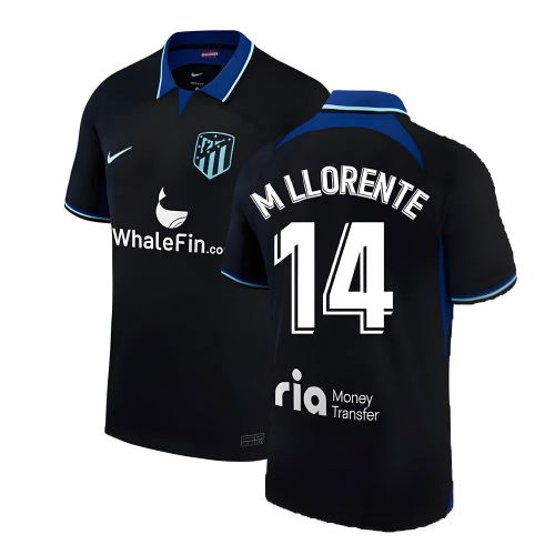 2022-2023 Atletico Madrid Away Shirt (M LLORENTE 14)  2022-2023 Atletico Madrid Away Shirt (M LLORENTE 14)