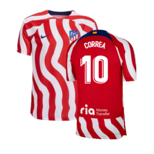 2022-2023 Atletico Madrid Home Player Issue Jersey (CORREA 10)