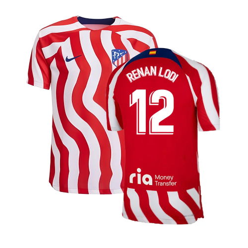 2022-2023 Atletico Madrid Home Player Issue Jersey (RENAN LODI 12)