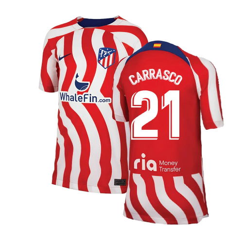 2022-2023 Atletico Madrid Home Shirt (Kids) (CARRASCO 21)